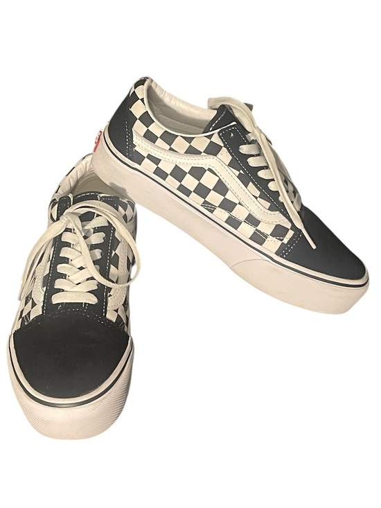 Vans Shoes - Vans authentic checkered black & white suede & canvas skate shoes M-6 W-7.5